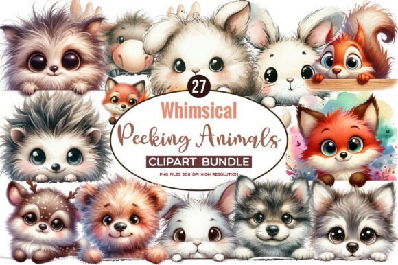 Bringing Playful Charm to Your Projects with Whimsical Peeking Animals