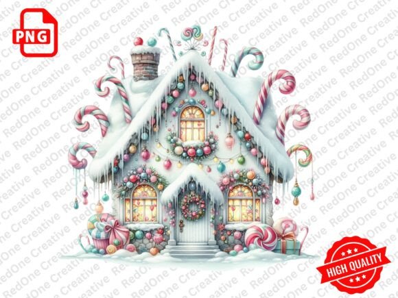 Christmas Whimsical Gingerbread House: A Sweet Holiday Design