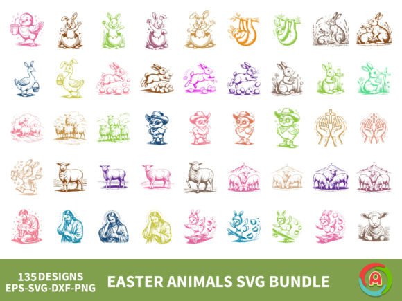 Easter Animals SVG Bundle: Fresh Designs for Your Spring Projects