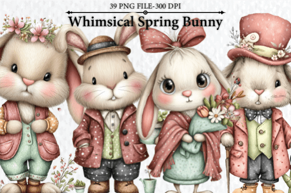 Embracing Spring with Whimsical Bunny Clipart