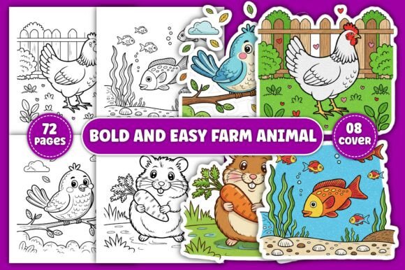Exploring the Bold and Easy Farm Animal Coloring Pages Collection