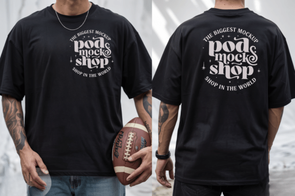 Gildan 5000 Black Front & Back Mockup: Your Design's New Best Friend