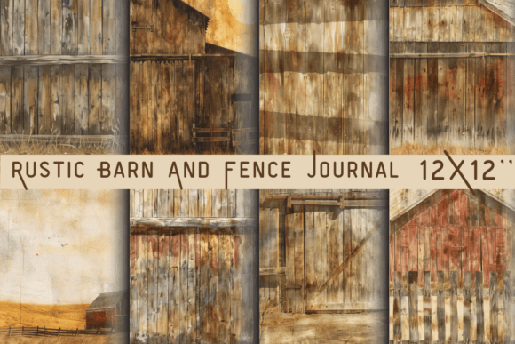Rustic Barn and Fence Journal Paper: Authentic Countryside Charm