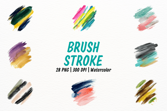 Unlock Authentic Artistry with Vibrant Brush Strokes Clipart