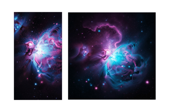 Unveiling the Pink Blue Galaxy Nebula Space Background
