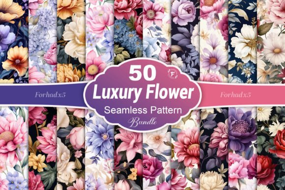 Watercolor Luxury Flowers Pattern: Infusing Elegance into Every Design